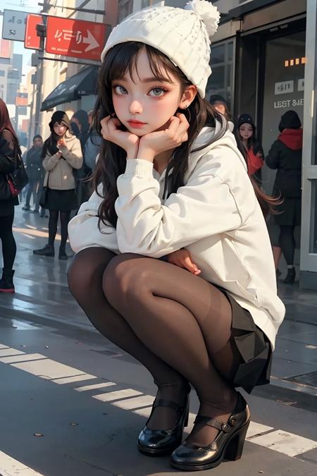 00030-1734377456-(best quality, masterpiece), 1girl, hoodie, long hair, street, crouching, looking at viewer, beanie, skirt, makeup, piercing, pa.png